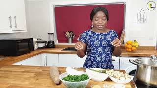 Pounded yam Iyan and EFO ELEGUSI Part A How to make EGUSI SOUP with SPINACH at home [upl. by Bordie]