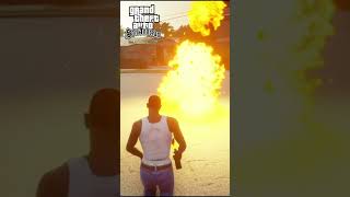 How GTA protagonists react to fire in GTA games gta [upl. by Weiler680]