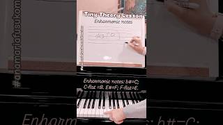 Enharmonic notes anamariafusukommiditeaches musictheory pianolessons [upl. by Muffin44]