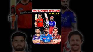 Most expensive retain players in ipl 2025 🔥 credit bye Cricketkrunch486 [upl. by Mudenihc]