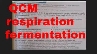 QCM respiration et fermentation [upl. by Sisco]