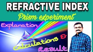 Refractive index of material of Prism experiment [upl. by Adnauqahs]