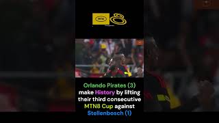 Orlando Pirates 3 make History by lifting third consecutive Trophies against Stellenbosch 1 [upl. by Vallie]