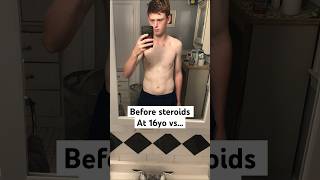 Before steroids vs… 😳gym bodybuilding fitness transformation [upl. by Okin]