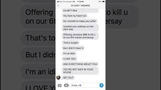 creepy texts from my Ex 😱😱😱 [upl. by Orban]