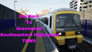 Dartford to Gravesend Southeastern Highspeed TSW5 [upl. by Enomal702]