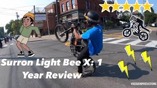 SURRON LIGHT BEE X 1 YEAR REVIEW [upl. by Inatirb770]