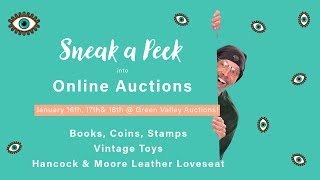 January 16th 17th amp 18th Online Auctions Sneak Peek [upl. by Eyaj]