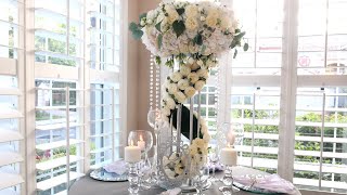 DIY Flower Stand Cascade Wedding Centerpiece for Wedding Table Decorations [upl. by Alvis]