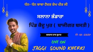 🔴 LIVE ਸਲਾਨਾ ਭੰਡਾਰਾ  ਪਿੰਡ ਕੈਦੂ ਪੁਰ  ਬਾਜੀਗਰ ਬਸਤੀ   17  03  2024 [upl. by Labaw]