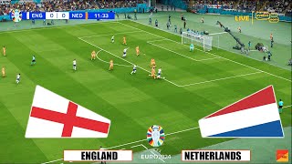 ENGLAND vs NETHERLANDS  Semi Final UEFA Euro 2024  Full Match All Goals  Live Video Game [upl. by Nwahsuq]