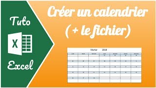 Comment créer un calendrier avec Excel   fichier à télécharger [upl. by Nahsed]