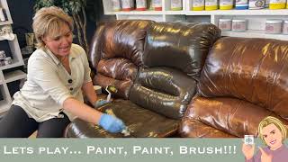 Restore your Leather Couch with All In One Paint [upl. by Teloiv857]