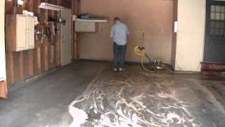 Painting a Garage Floor Part 6 Vacuuming the Floor [upl. by Kampmann922]