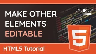 Make Other Elements Content Editable  HTML5 quotcontenteditablequot attribute [upl. by Nosretep480]