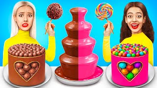 Chocolate Fountain Fondue Challenge  Candy amp Chocolate Food Battle by RATATA [upl. by Doreen]