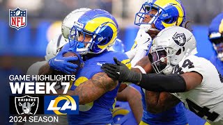 Las Vegas Raiders vs Los Angeles Rams  2024 Week 7 Game Highlights [upl. by Berlinda]