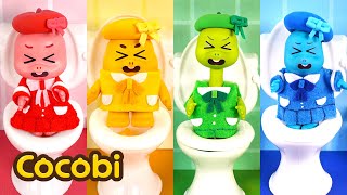 Colorful Poo Poo Song🌈 Rainbow Colors  More Funny Kids Songs  Cocobi Nursery Rhymes [upl. by Eudocia]