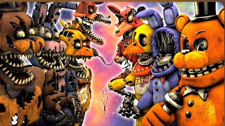 Nightmare animatronics 🆚 withered animatronics ￼￼￼￼ [upl. by Maggee]