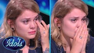 MOST EMOTIONAL AUDITION EVER Judge Breaks Down After Contestant Sings Her Song  Idols Global [upl. by Ancell]