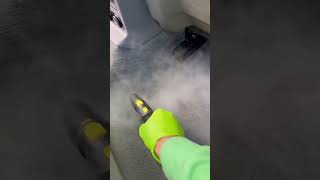 Carpet car cleaning with a steam cleaner car interior steam cleaning Mobile Car Valeting Kinsale [upl. by Alleunam]