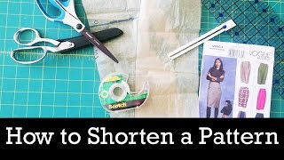 How to Shorten a Sewing Pattern [upl. by Keel]