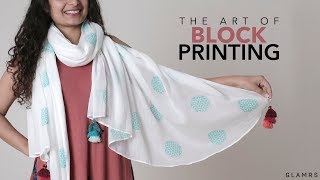 DIY Block Printing At Home  Fabric Printing Technique [upl. by Esinert]