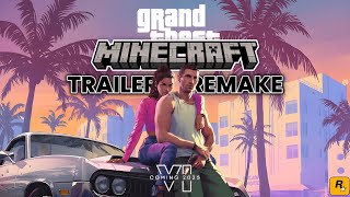 Grand Theft Auto VI Trailer 1 but in minecraft [upl. by Hultin518]