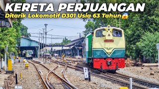 LOKOMOTIF LANGKA D301 KELUAR KANDANG KE JALUR RAYA KLB Teatrikal Kereta Api Terakhir Surabaya [upl. by Kliman256]