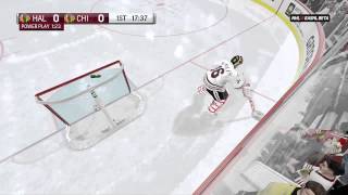 NHL 16 EASHL BETA GOALIE SCORES A GOAL [upl. by Mieka]