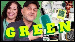 TOP 20 GREEN FRAGRANCES  FAVORITE GREEN PERFUMES RANKED 2020 [upl. by Reldnahc]