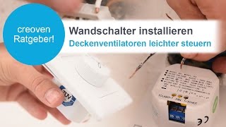 Wie installiert man einen Deckenventilator Wandschalter  creoventv Tutorial [upl. by Sicard371]