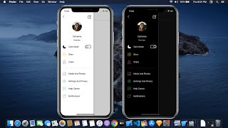 SwiftUI Hamburger Menu With Dark Mode Toggle Switch  Slide Menu Using SwiftUI  SwiftUI Tutorials [upl. by Cornie867]