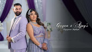 Gagan amp Ajays Engagement highlights 4k  Natraj Banquet hall Brampton Canada  Punjabi weddings [upl. by Tabor]