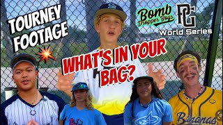 Whats in your BAG  PG Game footage  Perfect Game World Series [upl. by Abla]