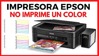 PROBLEMAS DE COLOR  Impresora Epson No Imprime UN COLOR  IMPRESORA Epson Imprime en BLANCO [upl. by Brawley]