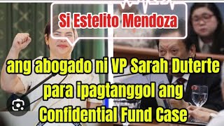 Si Estelito Mendoza ang abogado ni VP Sarah Duterte para ipagtanggol ang Confidential Fund Case [upl. by Annonyw1]