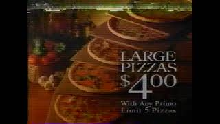 Papa Ginos Primo Pizza Commercial 1995 [upl. by Rehpotisrhc]