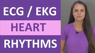 EKG Rhythms  ECG Heart Rhythms Explained  Comprehensive NCLEX Review [upl. by Aseral]