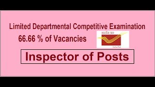 Inspector of PostsIPO Exam LDCE Syllabus amp Pattern for PASA etc [upl. by Odnam894]