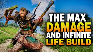 The MAX DAMAGE amp INFINITE LIFE Build You Need To Use Assassins Creed Valhalla Best Weapons [upl. by Eittocs]