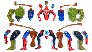 AVENGERS TOYS ASSEMBLE SPIDERMAN IRONMAN SIREN HEAD HULK SMASH SUPERHERO TOYS [upl. by Ellingston]