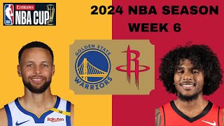 Golden State Warriors vs Houston Rockets  Week 6 NBA Cup [upl. by Phip]