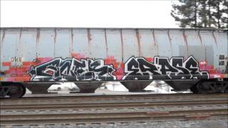 FREIGHT TRAIN GRAFFITI BENCHING VIDEO 2016 40 [upl. by Aztinay]