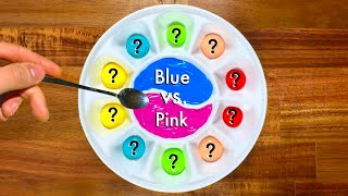 Blue vs Pink Color Mixing Recipes [upl. by Ahsele]