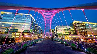 4K HDR Walk the night of Pangyo a Silicon Valley of Korea where Internet companies are gathered [upl. by Siri938]