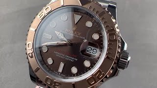 Rolex YachtMaster 40mm Chocolate Dial Oyster Bracelet 126621 Rolex Watch Review [upl. by Mara797]