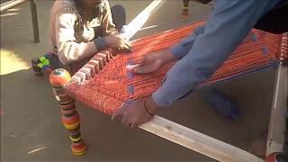 How To Weave Rope Bed How To Weave A Charpai Charpai Weaving  Rope Bed Making Pakistani Charpai [upl. by Joktan638]