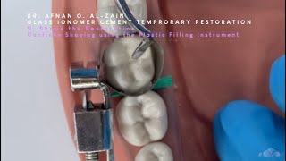 Glass ionomer cement GIC temporary restoration application 1 Fuji IX  Arabic عربي [upl. by Ahrendt]