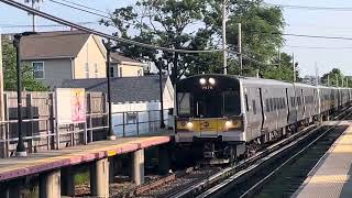 LIRR M7 8car Train arrives at Oceanside NY [upl. by King]